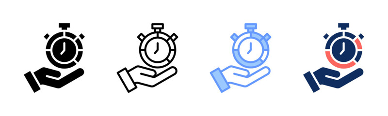 Time Allocation icon sheet multiple style collection