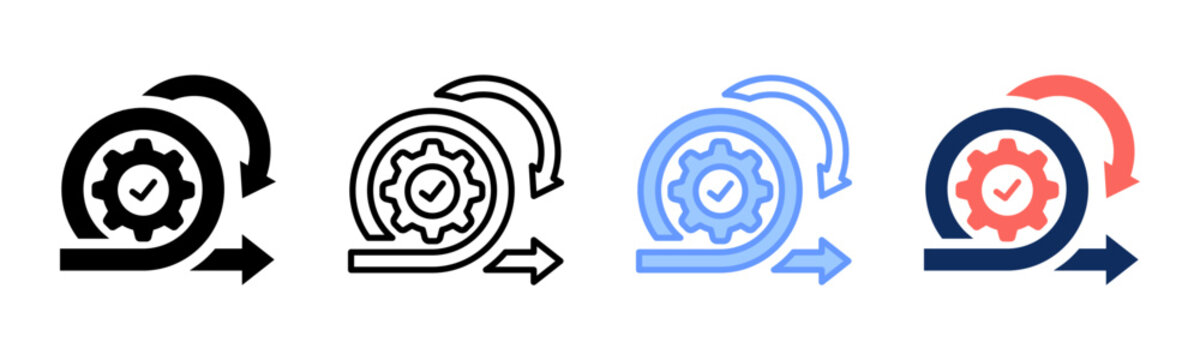 Scrum icon sheet multiple style collection