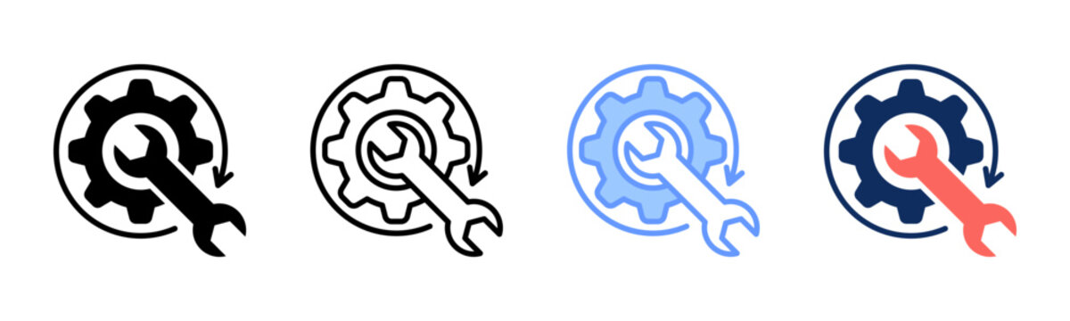 Optimization icon sheet multiple style collection