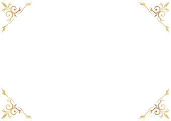 金のエレガントな装飾フレーム