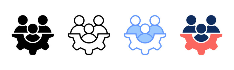 Workforce icon sheet multiple style collection