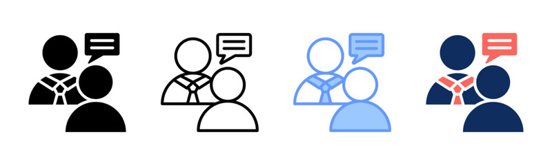 Mentorship icon sheet multiple style collection