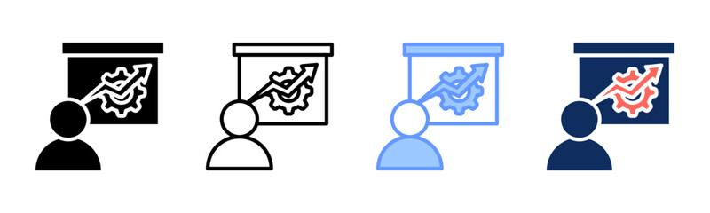 Training icon sheet multiple style collection