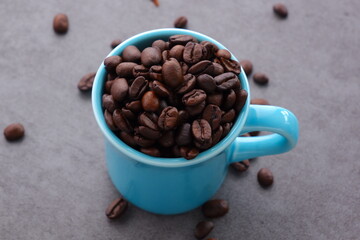 Coffee Cup with Coffee Beans
