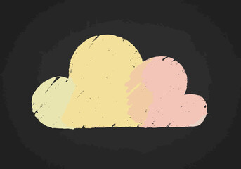 Chalkboard Cloud: Weather Icon for Education and Design