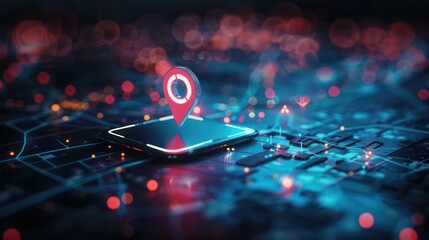 A presentation slide with examples of GPS icon technology used in user interfaces and applications.