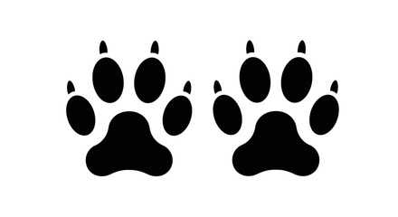 Paw Prints: Animal Track Vector Illustration