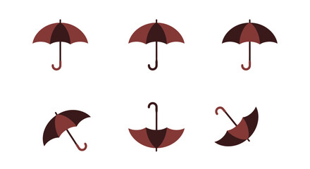 Umbrella Icons: Protection, Weather, and Design Elements