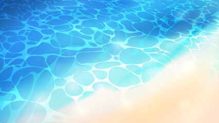 煌めく海岸・砂浜の風景イラスト素材