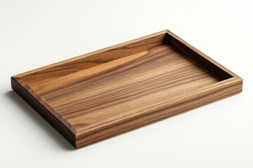 Minimalist wooden frame with clean natural finish and smooth edges on white background for elegant display