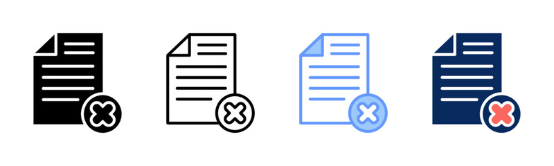 Fototapeta premium Contract icon sheet multiple style collection