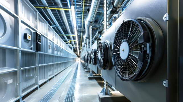 Data center with high-efficiency cooling systems