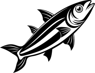 Anchovies  line art vector art black and white , white background
