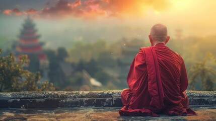 Inspirational quote from a well-known spiritual leader overlaid on a serene background.