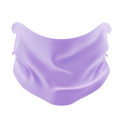 Lilac Face Mask Isolated on PNG Background Protective Covering Design