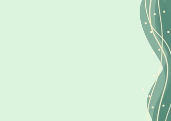 abstract green background with waves motif
