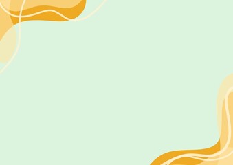 Blank certificate background with yellow curved motif and simple white lines in the corners