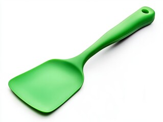 Green kitchen spatula with handle, the perfect tool for flipping and cooking your favorite foods