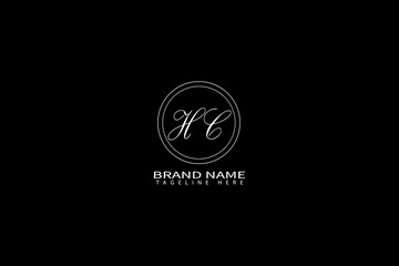 Elegant HC Monogram Logo – Luxury Minimal Initial Design for Branding