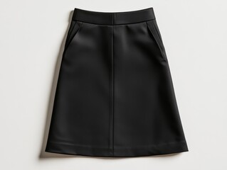 Chic black leather highwaisted skirt, a fashionable statement piece for every occasion