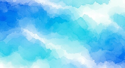 Obraz premium Abstract Watercolor Background Blue Sky