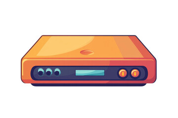 Obraz premium A sleek and stylish orange streaming media device ready to bring endless entertainment into on transparent background