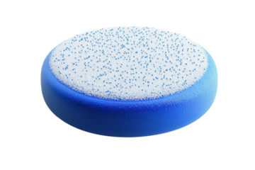 A soothing pumice stone offers relief for tired cracked heels promising smooth healthy feet on transparent background