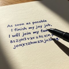 Handwritten Note Photo of Promise and Plan on Beige Paper