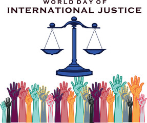 World Day for International Justice - July 17th Vector Poster