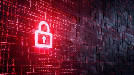 Digital warning sign indicating an encryption breach.