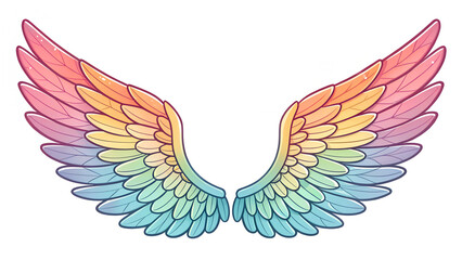 Obraz premium Cartoon Wings. PNG.