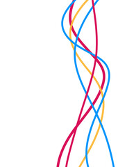 Abstract colorful line elements transparent background 