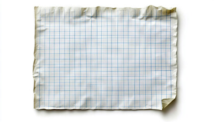 Obraz premium Lined notebook sheet isolated on white top view