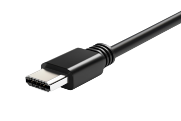 An essential HDMI cable ready to connect devices promising seamless high definition on transparent background
