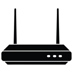 wireless router icon on white