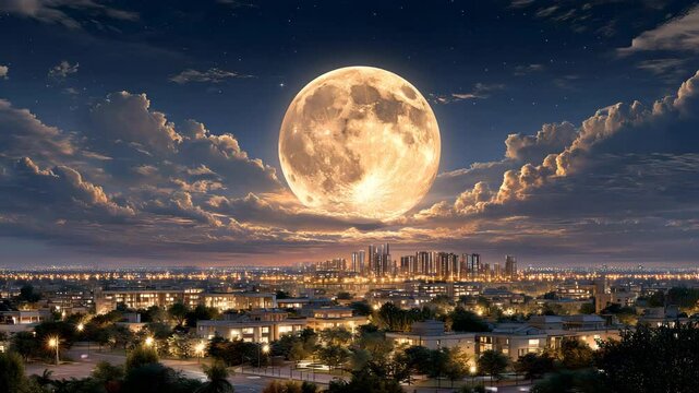 Karva Chauth moonrise Moonrise on Karva Chauth night, Karva Chauth full moon, Karva Chauth city skyline urban landscape illuminated  dramatic moonrise backdrop