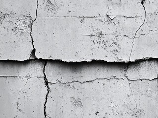 Obraz premium close-up of old cracked concrete wall with peeling surface showing weathered and damaged texture