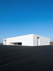 Modern White Building with Minimalist Design