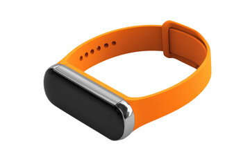 Embrace active wellness with this modern orange fitness tracker a sleek design for everyday on transparent background