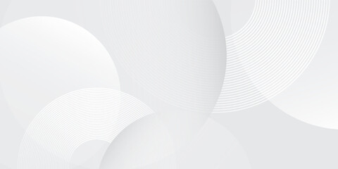 Modern white geometric abstract background overlap layer on bright space with lines effect decoration simple abstract