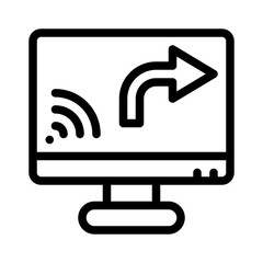 screen sharing line icon