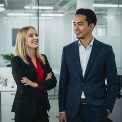 Photo of Business Team Collaboration in Modern Office