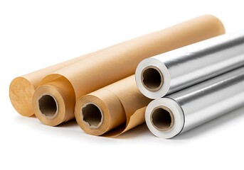 Fototapeta premium Rolls of Parchment and Aluminum Foil