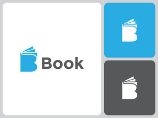 B book logo vector design © xigma