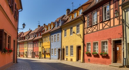 Fototapeta premium Photo of Colorful Medieval Houses in Dinkelsb?hl Germany