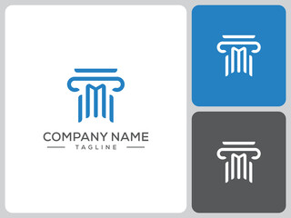 pillar law logo vector design