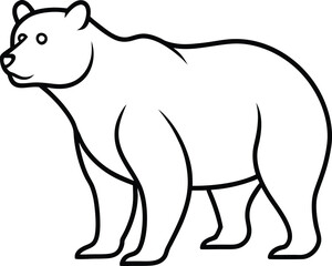 vector illustration of cartoon bear