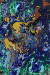 Colorful Abstract Fluid Art Background with Organic Texture and Vivid Details