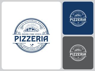 PIZZA RESTAURANT logo vector design