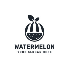 Creative fruit logo, Watermelon logo vector icon illustration
